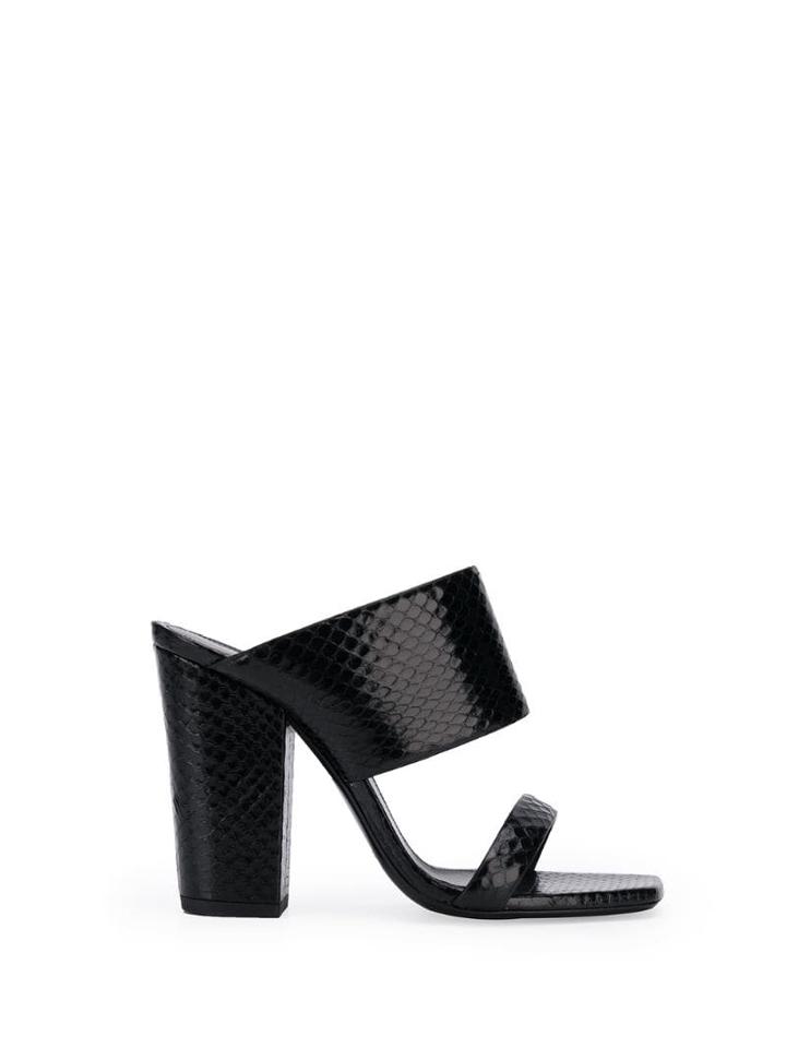 Saint Laurent Oak 100mm Heeled Mules - Black