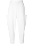 Y-3 Cropped Trousers, Women's, Size: Xs, White, Cotton