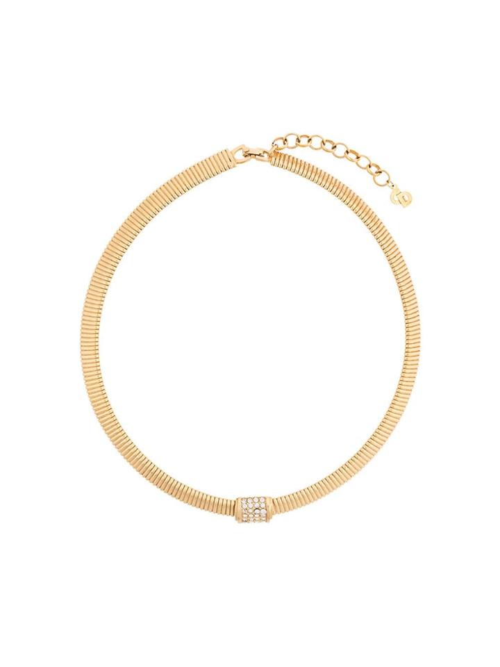 Christian Dior Vintage Crystal Collar Necklace - Metallic