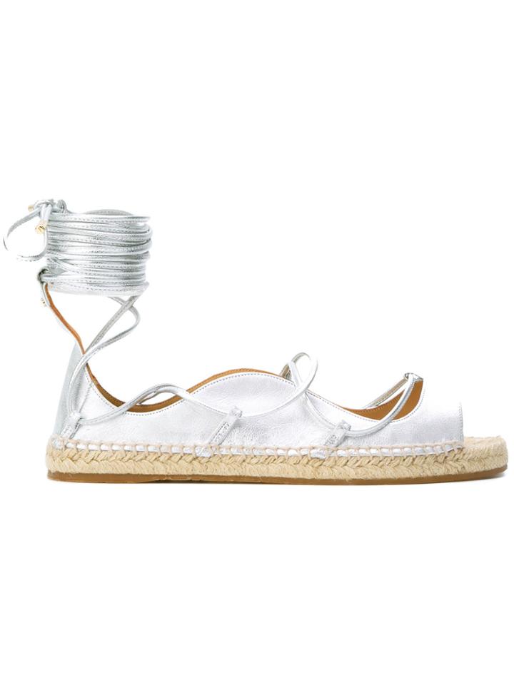Dsquared2 Strappy Ballerina Sandals - Metallic