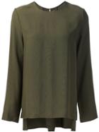Adam Lippes Long-sleeve Crew Neck Top