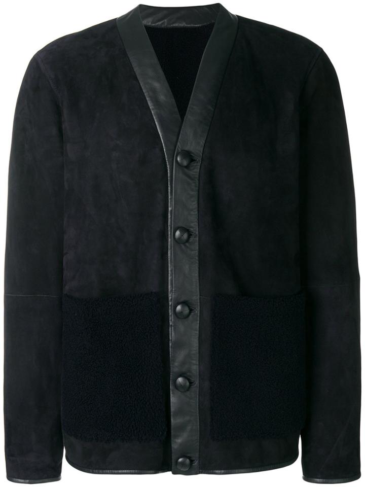 Joseph Fur Patch Pocket Jacket - Blue