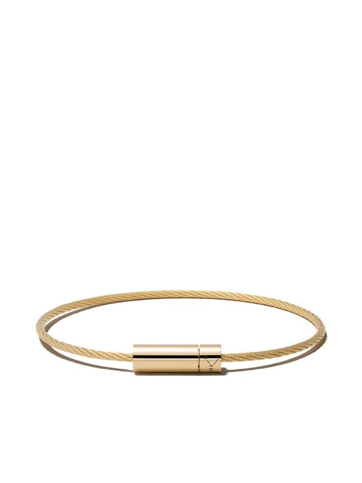 Le Gramme 18k Yellow Brushed Gold Le 11 Grammes Cable Bangle - Yellow