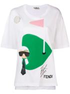 Fendi Printed Loose T-shirt - White