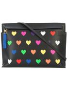 Loewe Hearts T Pouch Clutch - Black