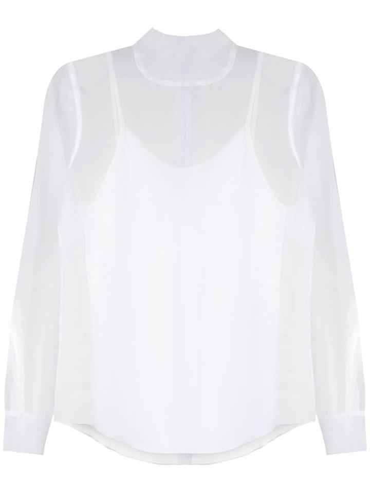 Uma Raquel Davidowicz Cina Turtle Neck Silk Blouse - White