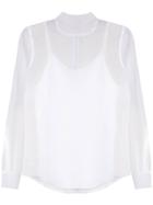 Uma Raquel Davidowicz Cina Turtle Neck Silk Blouse - White