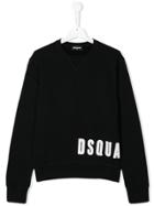 Dsquared2 Kids Teen Printed Logo Sweatshirt - Black