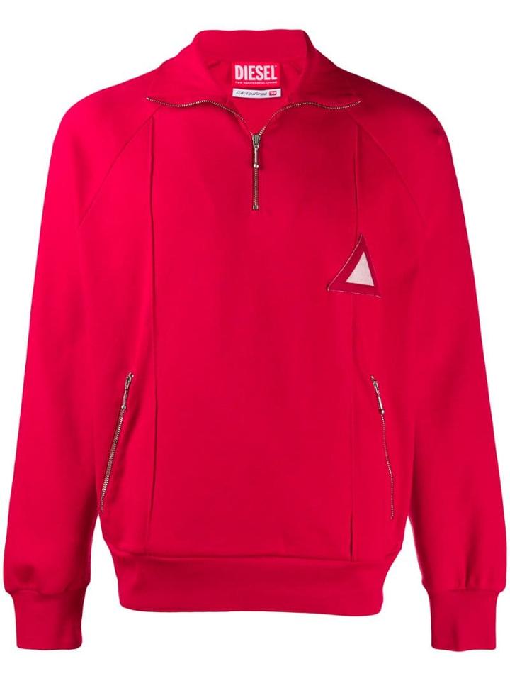 Diesel Red Tag Patch Track Sweatshirt