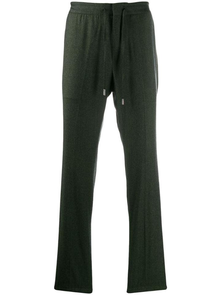 Z Zegna Drawstring Straight-leg Trousers - Grey