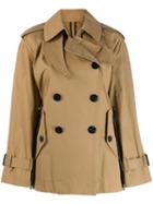 Sacai Double-breasted Trench Jacket - Neutrals