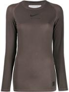 1017 Alyx 9sm X Nike Raglan-sleeves Logo Top - Brown