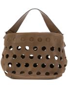Marni Vintage Hole Punched Tote - Brown