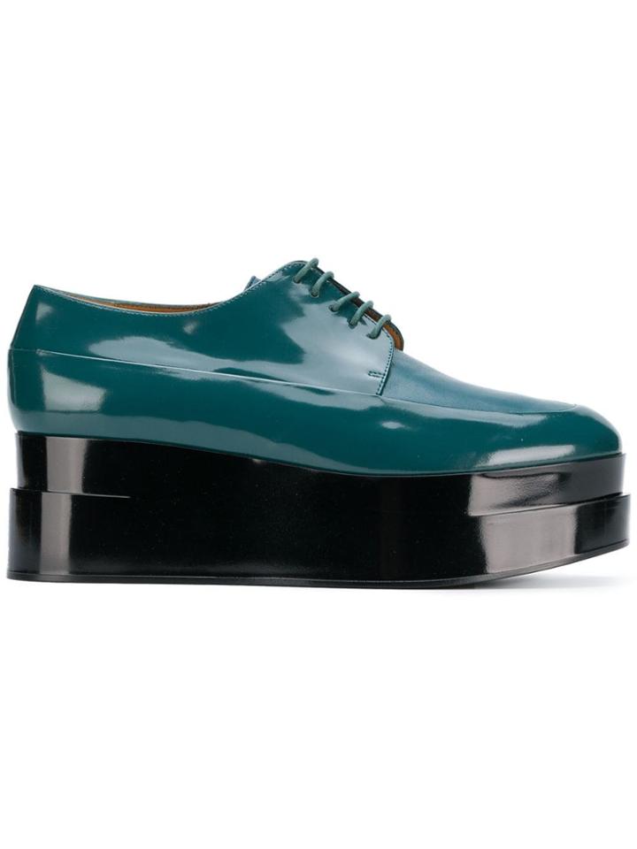 Clergerie Lucie Platform Lace-up Shoe - Blue