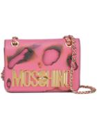 Moschino Burnt Effect Shoulder Bag, Women's, Pink/purple