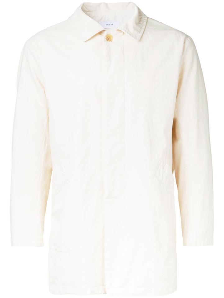 Marka - Classic Shirt Jacket - Men - Cotton - 2, White, Cotton