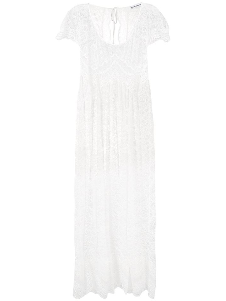 Paco Rabanne Sheer Lace Dress - White