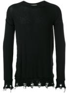 Di Liborio Distressed Hem Sweater - Black