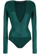 Alexandre Vauthier Plunge Bodysuit - Green