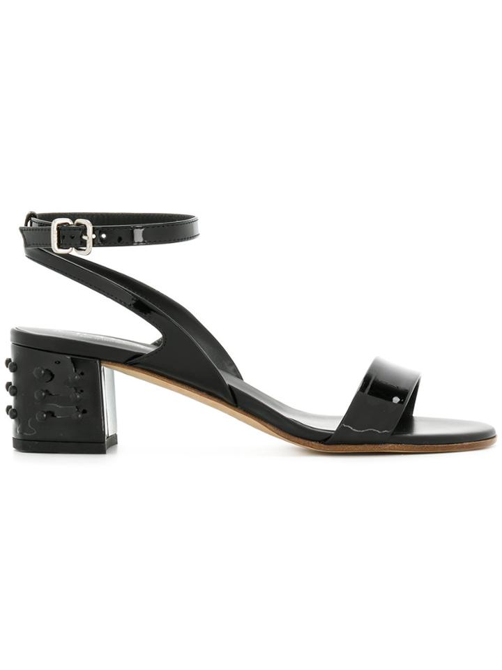 Tod's Stud Detail Blog-heel Sandals - Black