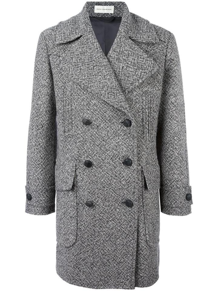 Faith Connexion Tweed Caban Coat - Black