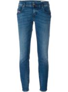 Diesel Ankle Length Skinny Jeans, Women's, Size: 29/30, Blue, Cotton/spandex/elastane