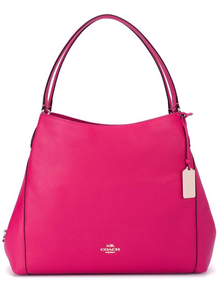 Coach 'edie' Shoulder Bag, Women's, Pink/purple, Leather