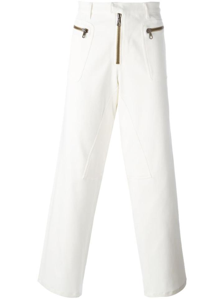 Romeo Gigli Vintage Straight Leg Trousers, Men's, Size: 46, White