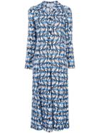 Prada Long Print Dress - Blue