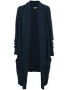 N.peal Cross Front Draped Cardigan - Blue