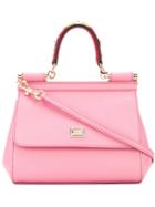 Dolce & Gabbana - Small Sicily Shoulder Bag - Women - Leather/metal (other) - One Size, Pink/purple, Leather/metal (other)