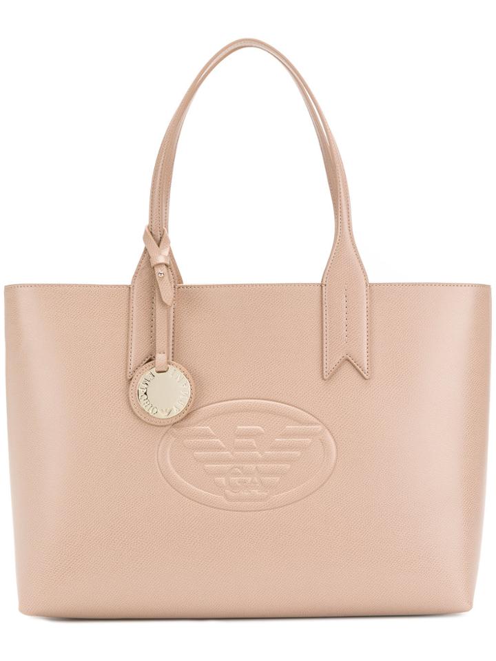 Emporio Armani Front Embossed Logo Bag - Nude & Neutrals