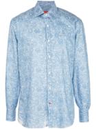 Isaia Floral Print Shirt - Blue