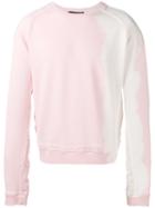 Haider Ackermann - Bleached Trim Sweatshirt - Men - Cotton - M, Pink/purple, Cotton