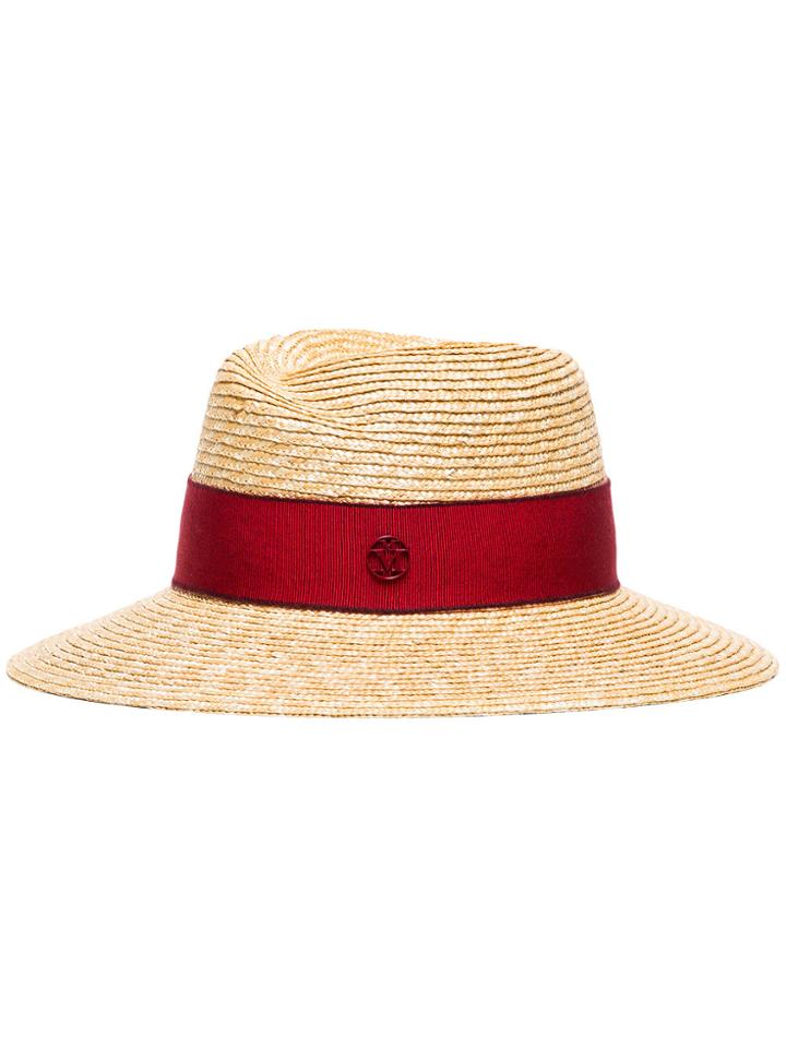 Maison Michel Natural Virginie Straw Hat - Nude & Neutrals