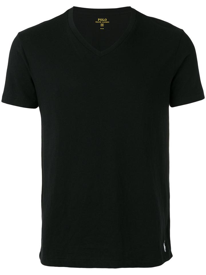 Polo Ralph Lauren V-neck T-shirt, Men's, Size: Large, Black, Cotton/polyester