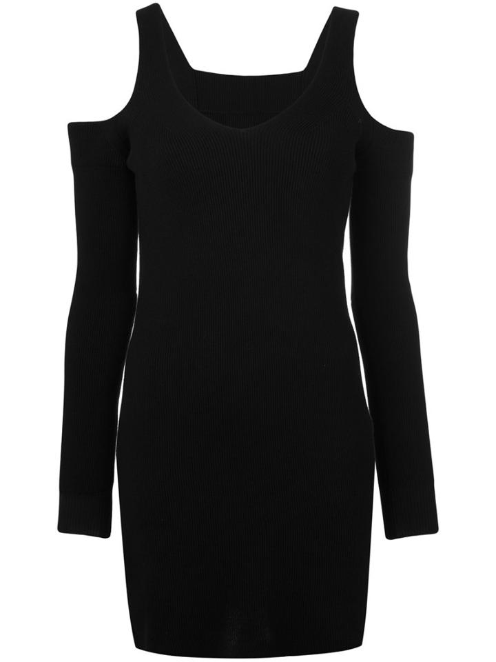 Mm6 Maison Margiela - Magda Fitted Dress - Women - Cotton - Xs, Black, Cotton