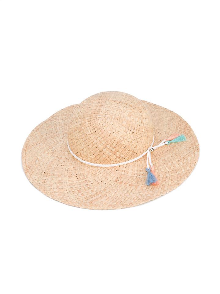 Chloé Kids - Woven Hat - Kids - Cotton/raffia - 56 Cm, Nude/neutrals
