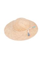 Chloé Kids - Woven Hat - Kids - Cotton/raffia - 56 Cm, Nude/neutrals