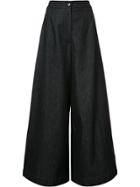 Tome Wide-legged Trousers - Black