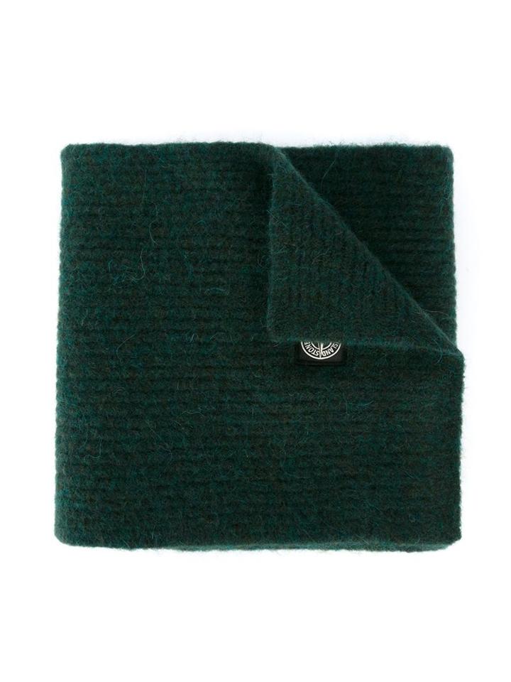 Stone Island Kids Knitted Scarf, Boy's, Green