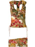 Gucci Vintage Floral Print Top And Trousers - Multicolour