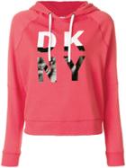 Dkny Logo Hooded Sweatshirt - Pink & Purple