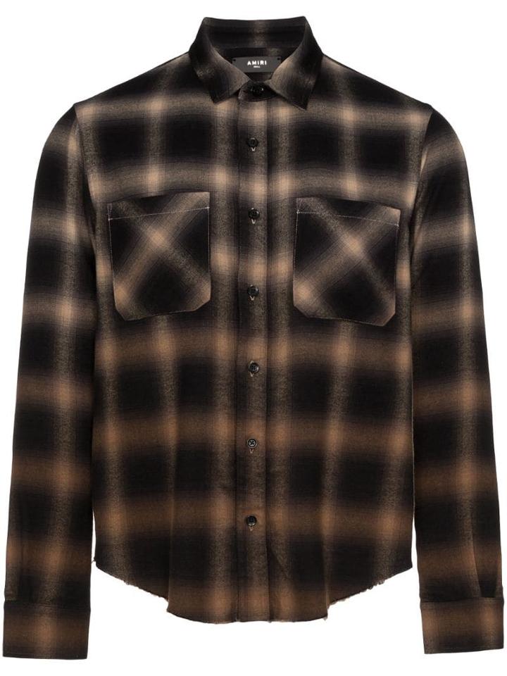 Amiri Gradient Plaid Shirt - Green