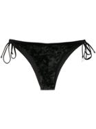 Fisico Velvet Brazilian Bikini Bottom - Black