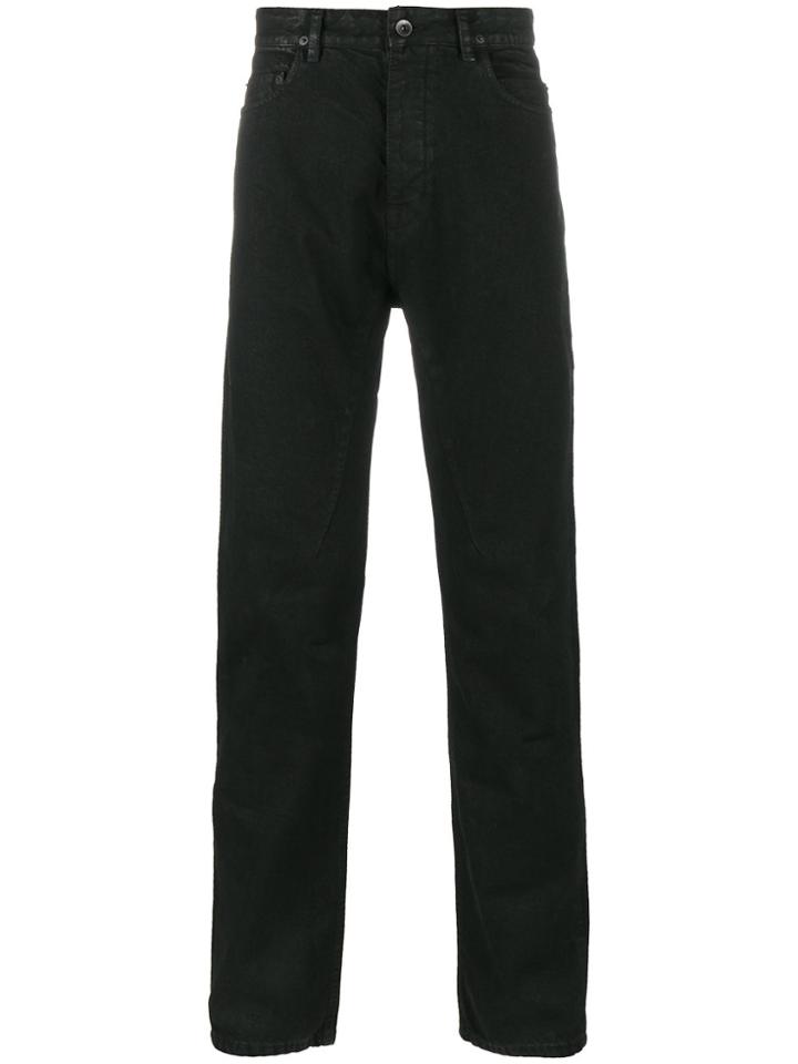 Rick Owens Drkshdw Torrance Cut Waxed Jeans - Black