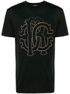 Roberto Cavalli Studded Heraldic Logo T-shirt - Black