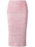 Victoria Beckham Knit Pencil Skirt - Red