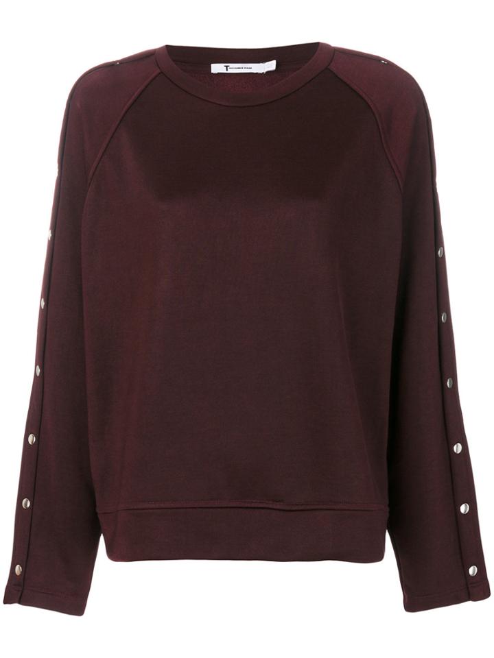 T By Alexander Wang Stud Detail Jumper - Red