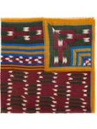 Yves Saint Laurent Vintage Ikat Print Scarf, Adult Unisex